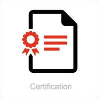 certificação e prêmio ícone conceito vetor