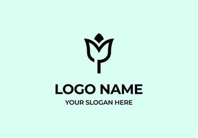logotipo m flor lótus linha, moderno elegante minimalista logotipo Projeto botânico. editável Arquivo vetor