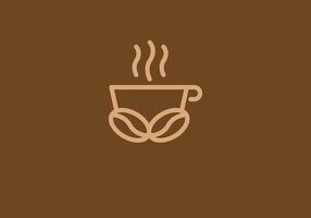 logotipo café copo. logotipo moderno, minimalista e editável cor vetor