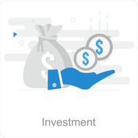 investimento e o negócio ícone conceito vetor