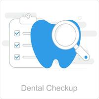 dental checar e dente ícone conceito vetor