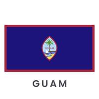 bandeira do guam isolado em branco fundo. vetor