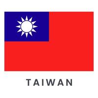 bandeira do Taiwan vetor ilustração isolado em branco fundo.