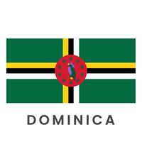 bandeira do dominica isolado em branco fundo. vetor