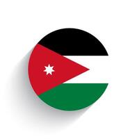 nacional bandeira do Jordânia ícone vetor ilustração isolado em branco fundo.