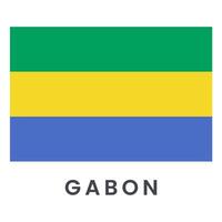 vetor Gabão bandeira isolado em branco fundo.