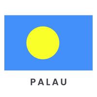 vetor Palau bandeira isolado em branco fundo.