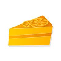 sobremesa laranja queijo bolo desenho animado ilustração vetor