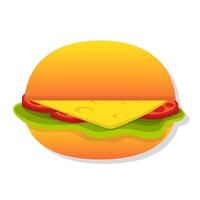 velozes Comida Hamburger desenho animado ilustração vetor