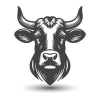 vaca e touro cabeça ícone. abstrato vacas cabeça vetor