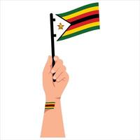 Zimbábue elemento independência dia ilustração Projeto vetor