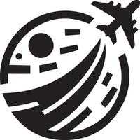 mínimo companhias aéreas logotipo com criativo forma ícone, plano símbolo vetor