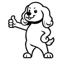 ai gerado Inglês Cocker spaniel cachorro feliz afirmativo ilustração vetor