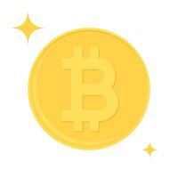 ouro bitcoin ícone. criptomoeda, digital moeda, o negócio e finança conceito. plano Projeto vetor ilustração.