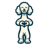 ai gerado poodle sincero amor gesto ilustração vetor