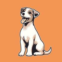 ai gerado jack russell terrier cachorro ilustração vetor