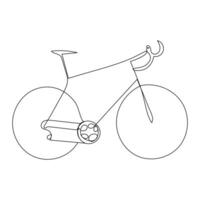 contínuo solteiro vetor linha arte desenhando e 1 linha ilustração do bicicleta