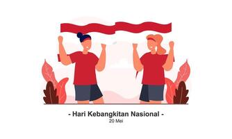 hari kebangkitan nasional 20 eu. tradução pode 20, nacional despertar dia do Indonésia vetor