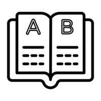 abc Aprendendo ícone, vetor Projeto do Inglês livro