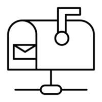 uma plano projeto, ícone do caixa de correio vetor