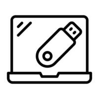 a esboço projeto, ícone do conectados USB vetor