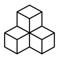 plano vetor Projeto do 3d cubos