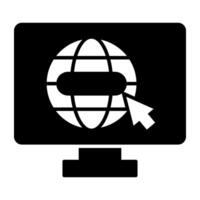 uma plano projeto, ícone do computador navegador vetor