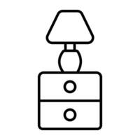 uma moderno Projeto ícone do de cabeceira luminária vetor