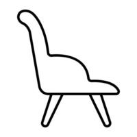 a ao ar livre mobília em forma sentado, ícone do cadeira vetor