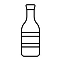 vinho garrafa ícone, editável vetor