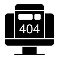 uma criativo Projeto ícone do erro 404 vetor