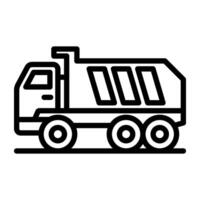 a ícone Projeto do despejo caminhão, editável vetor