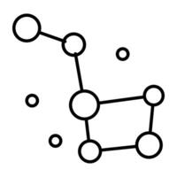 uma glifo projeto, ícone do constelação vetor
