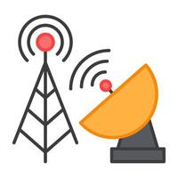 uma moderno tecnologia ícone do sinal torre vetor