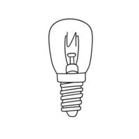 mão desenhado lâmpada luminária contorno. conjunto do lâmpada luminária dentro rabisco estilo. mão desenhado vetor arte.