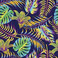 padrão floral abstrato sem costura com folhas. fundo tropical vetor