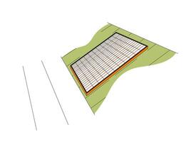 telhado solar energia sistema 2d linear desenho animado objeto. residencial solar painéis isolado linha vetor elemento branco fundo. sustentável teto. configuração renovável energia cor plano local ilustração