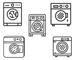 inteligente lavando máquina vetor ícone vetor em branco fundo estoque ilustração