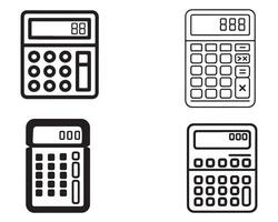 bolso calculadora rabisco esboço em branco fundo vetor