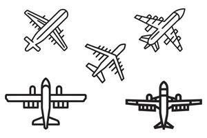 avião ícone conjunto vetor Projeto em branco fundo ilustração
