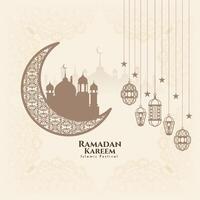 Ramadã kareem tradicional muçulmano festival islâmico fundo Projeto vetor