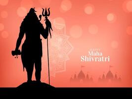 feliz maha Shivratri tradicional indiano festival celebração fundo vetor