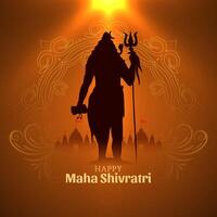 feliz maha Shivratri indiano religioso hindu festival fundo Projeto vetor