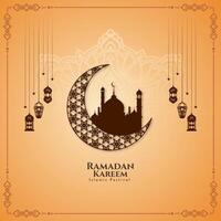 Ramadã kareem lindo islâmico festival cultural fundo Projeto vetor