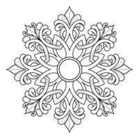 circular padronizar dentro mandala forma para hena, mehndi, tatuagem, decoração. decorativo enfeite dentro étnico oriental estilo. coloração livro página vetor