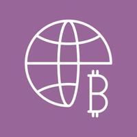 ícone de vetor de espaço reservado para bitcoin