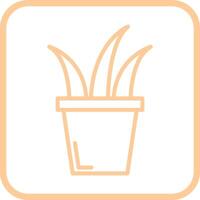 ícone de vetor de pote de grama