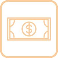 ícone de vetor de nota de dólar