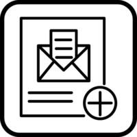 adicionar ícone de vetor de correio