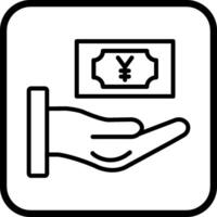 ícone de vetor de moeda iene